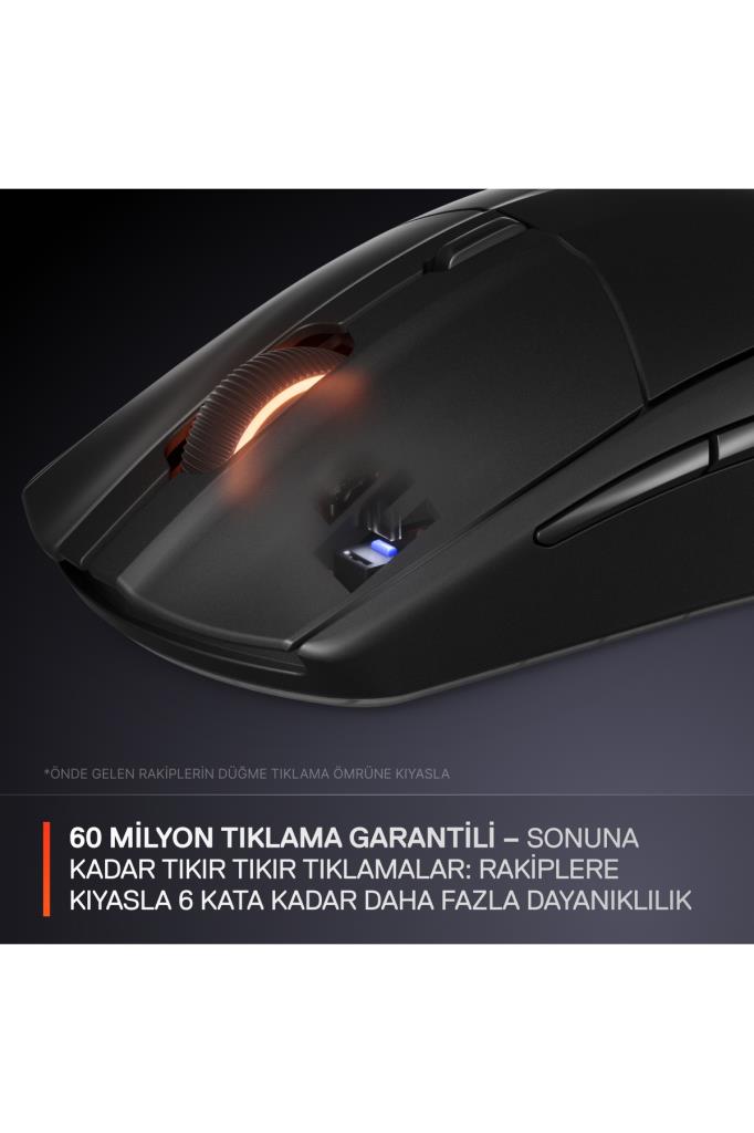SteelSeries Rival 3 Gen 2 Siyah RGB Optik Kablosuz Oyuncu Mouse Teşhir