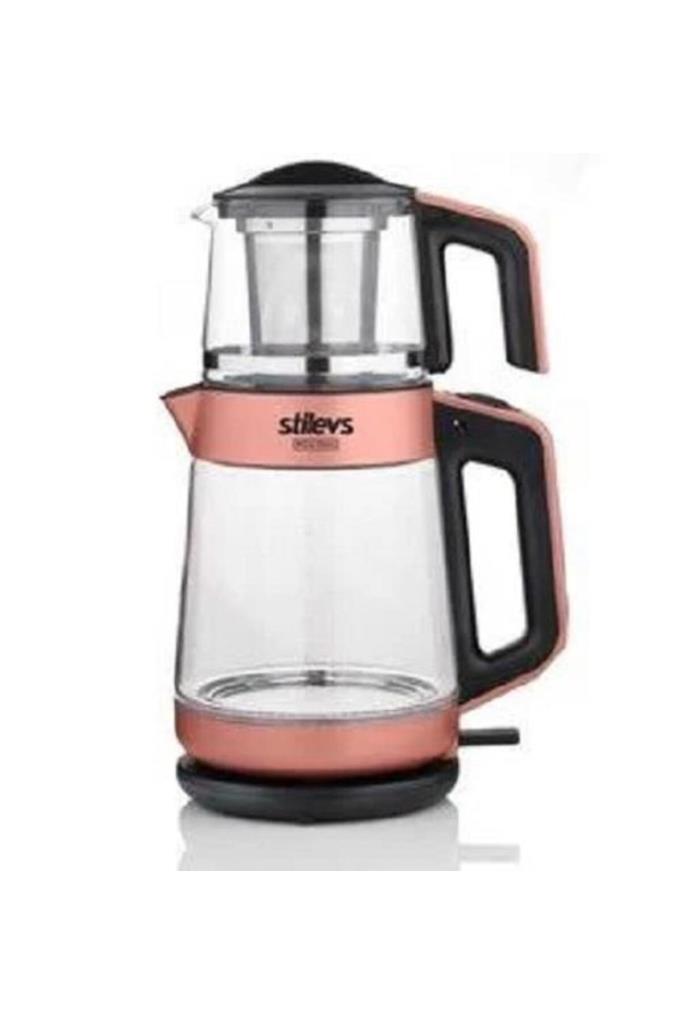 Stilevs Biçay Glass Rose 1900 W Cam Demlikli Çay Makinesi Teşhir