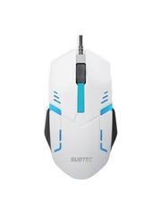 SUBTEC GM-105P Led Işıklı Oyuncu Beyaz Mouse - STM001