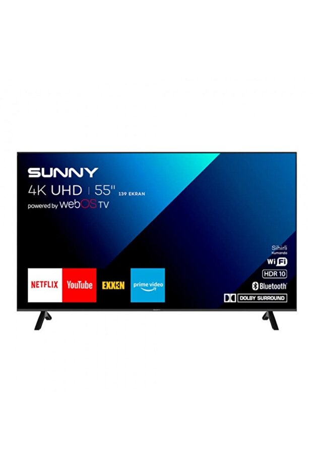 Sunny SN55QMN252 4K Ultra HD 55" 140 Ekran Uydu Alıcılı webOS Smart QLED TV - TESHİR