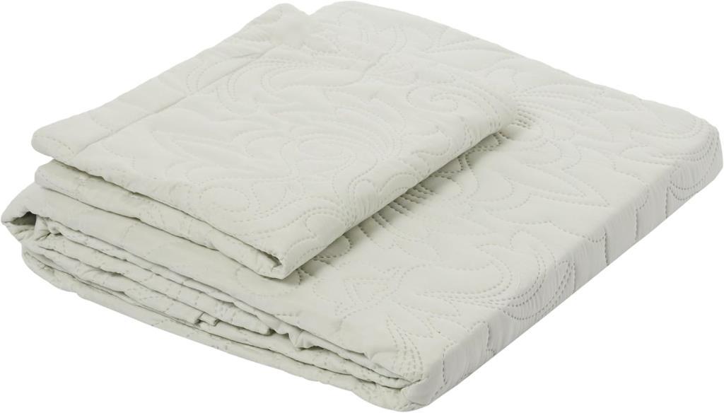 Taç Gala Kendinden DESENLI%100 Polyester Yatak Örtüsü Seti, Ekru, Tek Kişilik - 001-Renkli - 100 x 100 cm