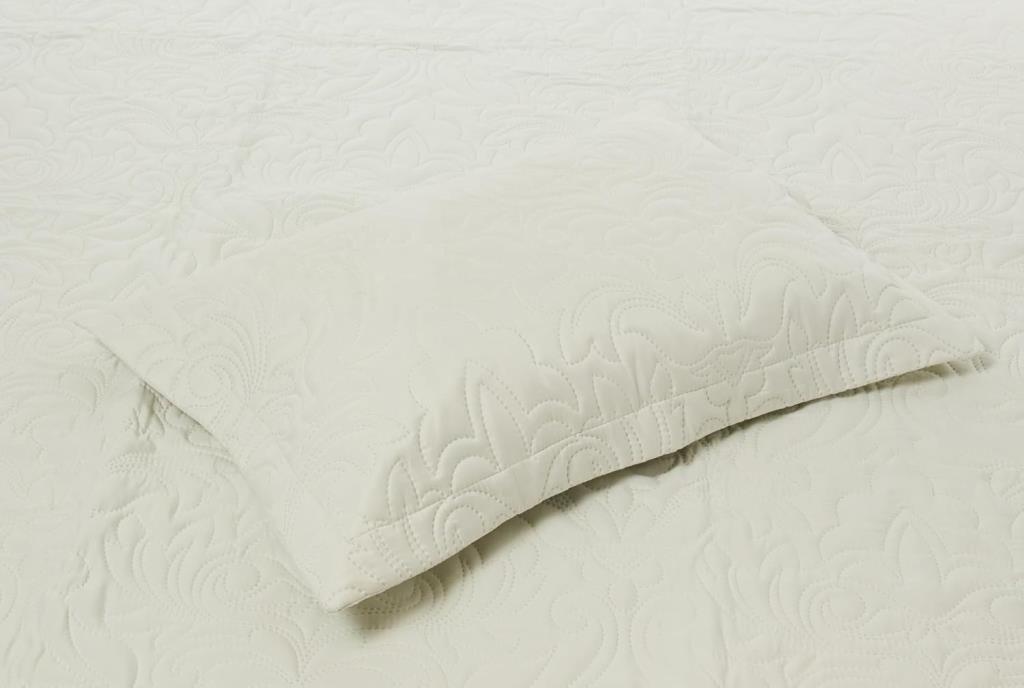 Taç Gala Kendinden DESENLI%100 Polyester Yatak Örtüsü Seti, Ekru, Tek Kişilik - 001-Renkli - 100 x 100 cm