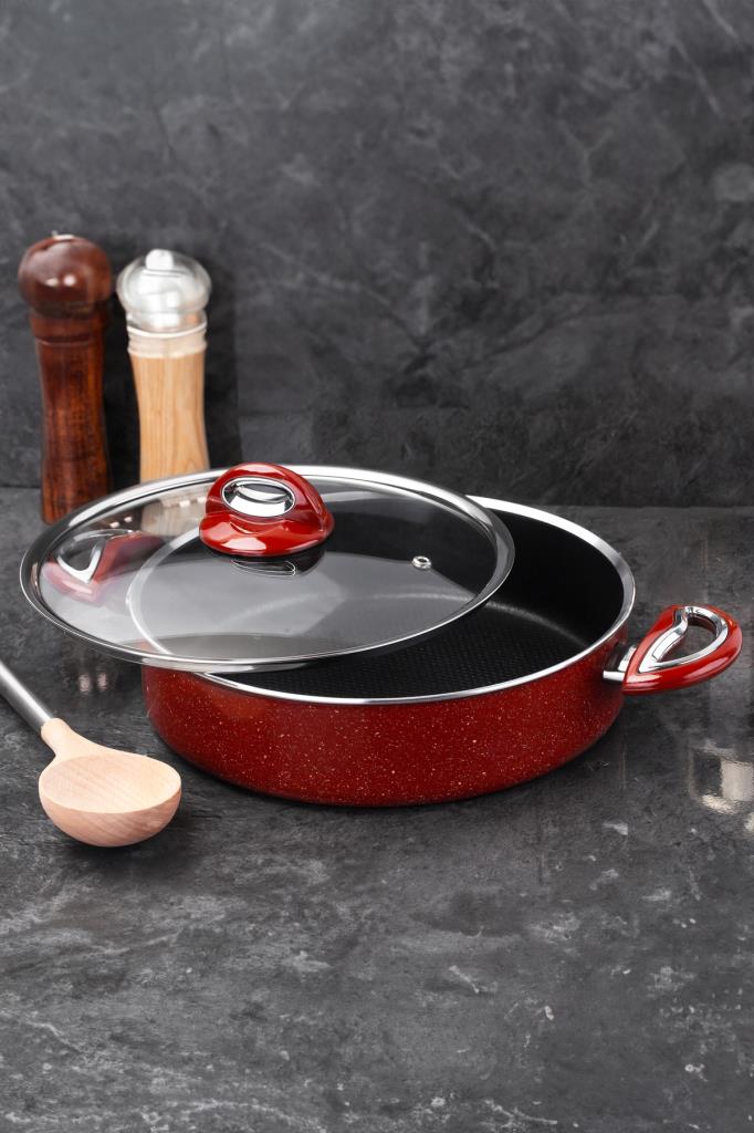 Taç Titan 28 cm Basık Granit Tencere Teşhir