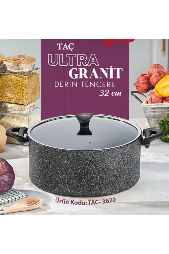 Taç Ultra 32 cm Derin Granit Tencere Outlet