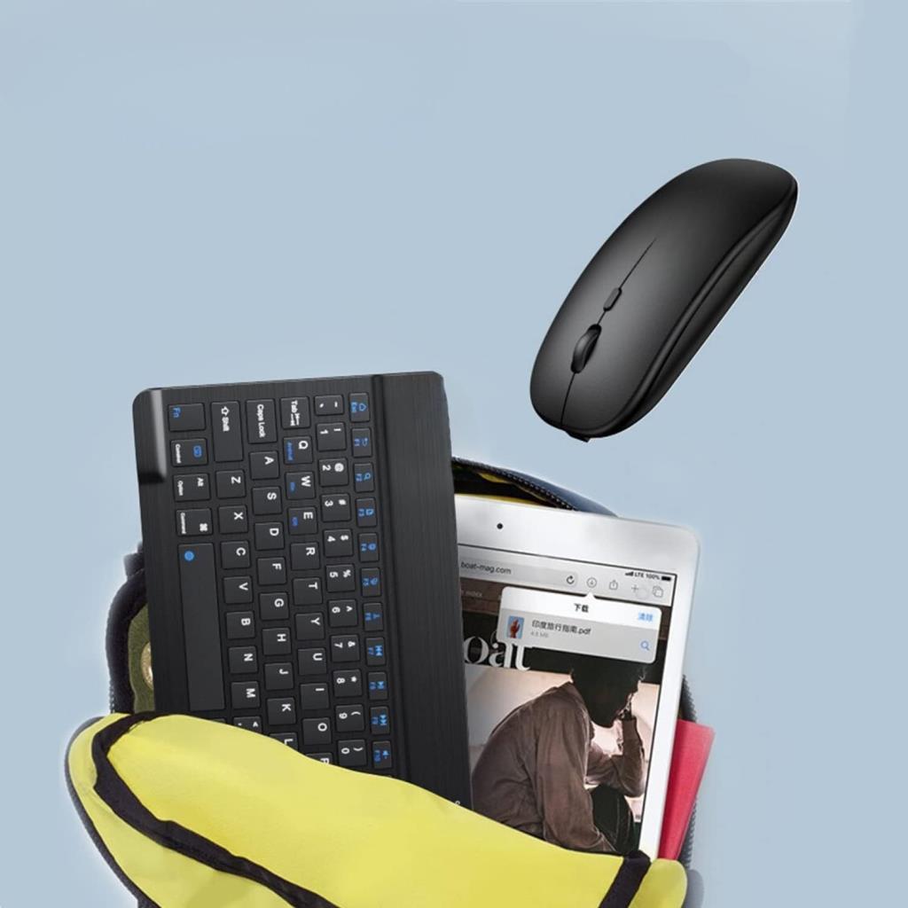 Şık Tasarımlı Bluetooth Kablosuz Klavye ve Mouse Seti (Beyaz) - TEŞHİR