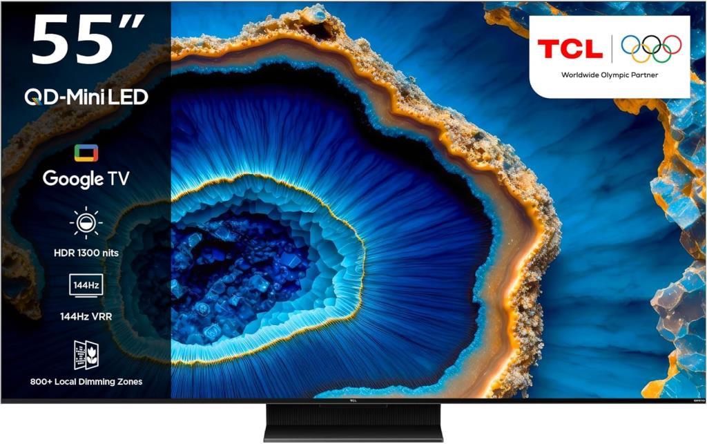 TCL 55C755 4K Ultra HD 55" 140 Ekran Uydu Alıcılı Google Smart MiniLED TV Teşhir