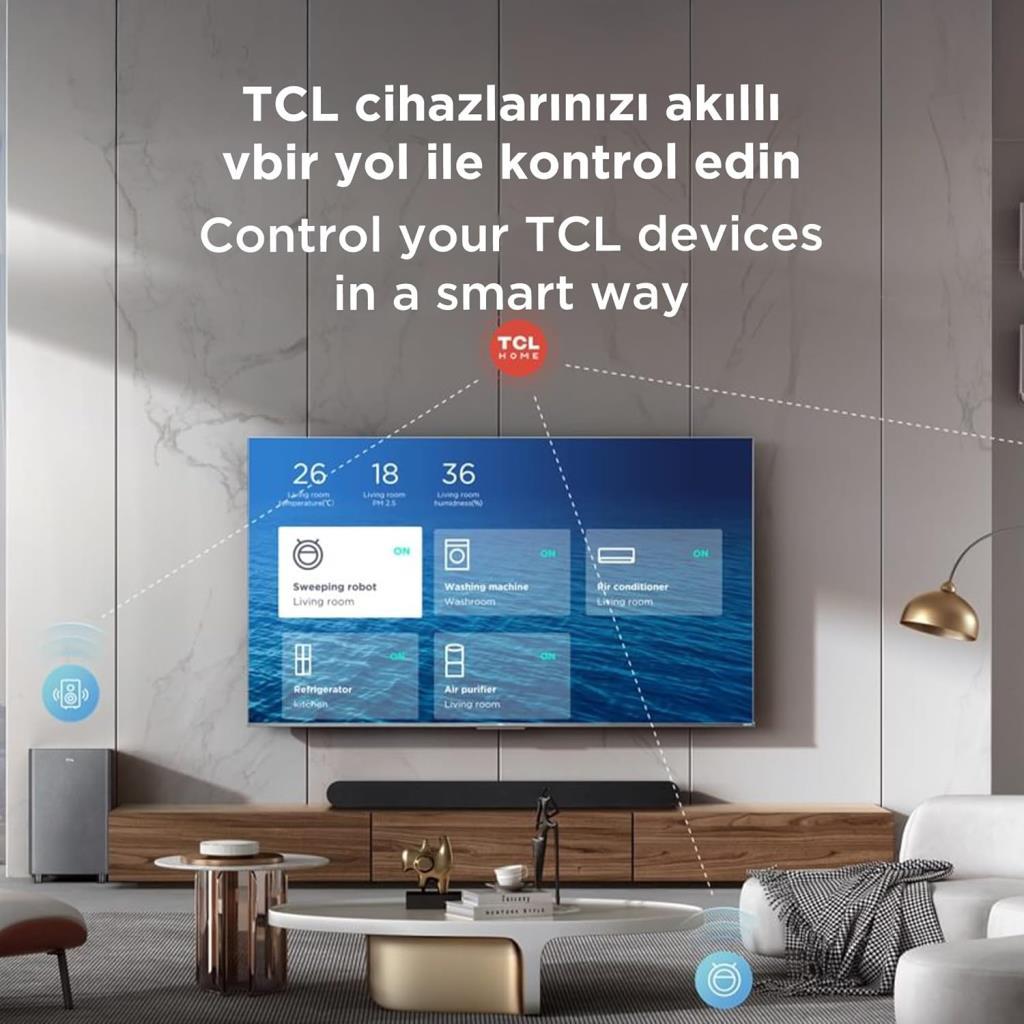 TCL 65T6C 4K Ultra HD 65" 165 Ekran Uydu Alıcılı Google Smart QLED TV Teşhir