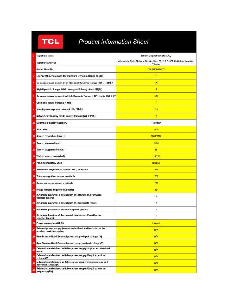 TCL 65T7B 4K Ultra HD 65" 165 Ekran Uydu Alıcılı Google Smart QLED TV