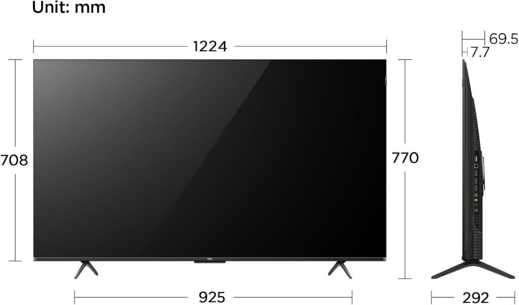 TCL 55T7B 4K Ultra HD 55" 140 Ekran Uydu Alıcılı Google Smart QLED TV Outlet