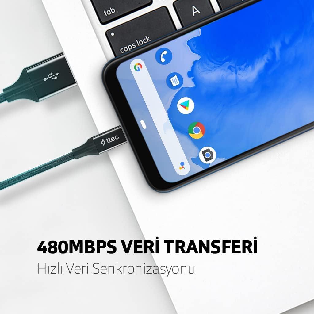 Ttec AlumiCable 1.2 m 2DK11A Altın Micro USB Şarj Kablosu - TEŞHİR