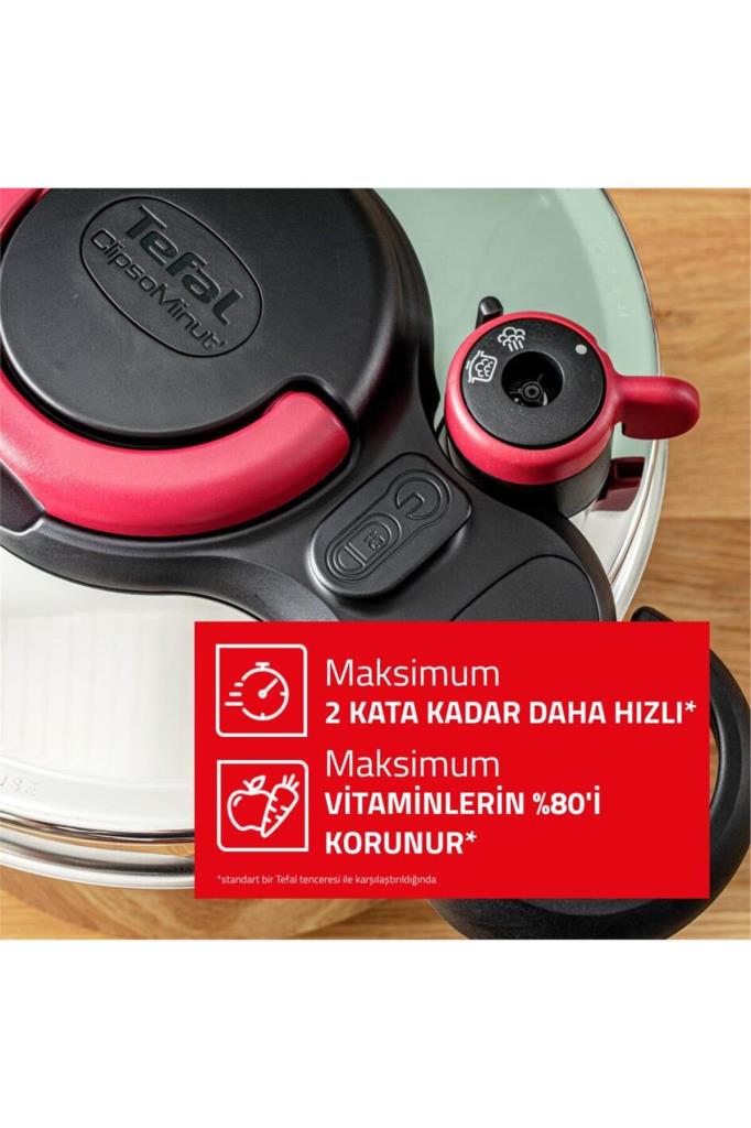 Tefal Clipso Minut Easy 6 lt Düdüklü Tencere Teşhir