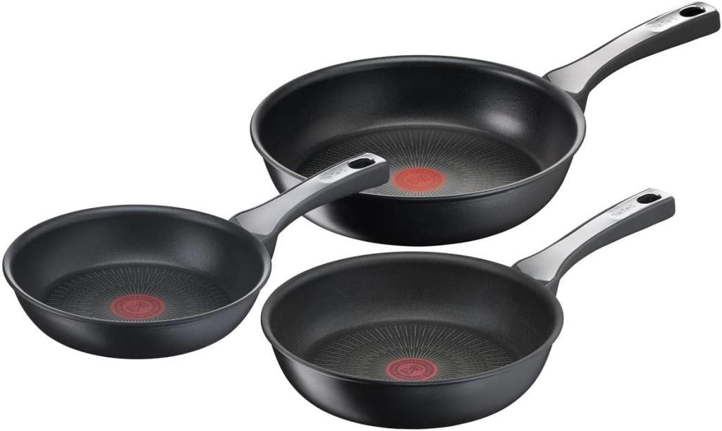 Tefal Titanium 6X Unlimited One Induction Base 20-24-28 cm 3-Piece Frypan Set