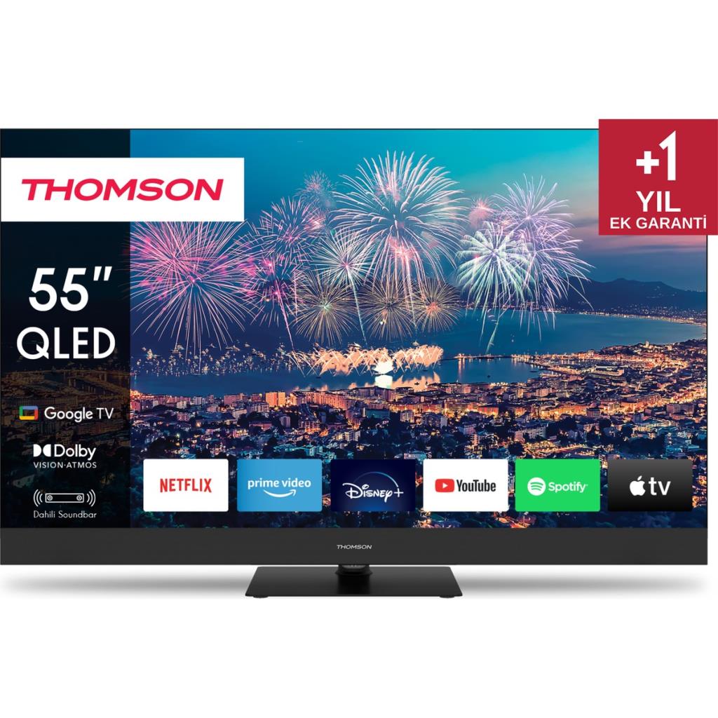 Thomson 55QG6C14 4K Ultra HD 55" 140 Ekran Uydu Alıcılı Google Smart QLED TV - Outlet
