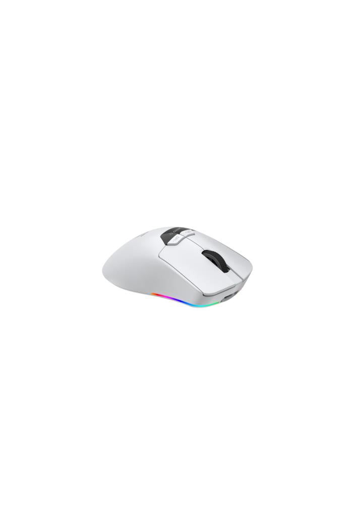 Throne Raito RefleX 26000 Dpi Pixart PAW 3395 OLED Ekran & Makro Yazılım PTFE Kaplama 59gr RGB Kablosuz Gaming Mouse (2.4Ghz + BT + Type-C) - Beyaz Teşhir