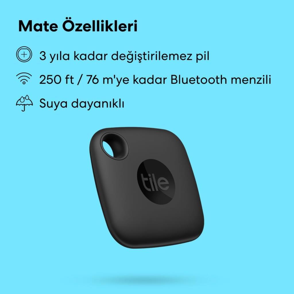 Tile By LIFE360 Mate Siyah 3'lü Paket Eşya Bulma Cihazı - TEŞHİR