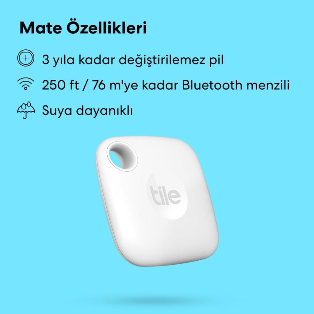 Tile Mate Smart Tag, Beyaz - TEŞHİR