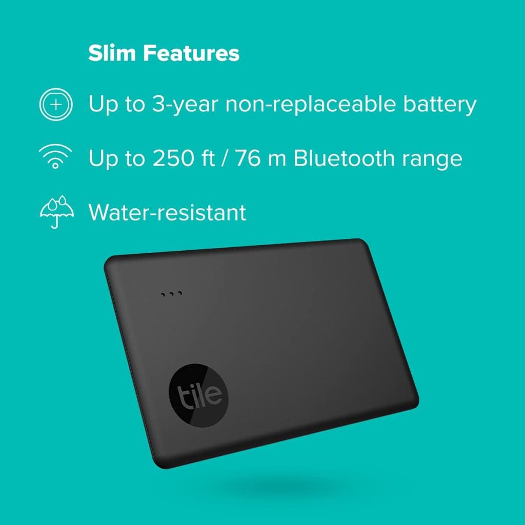 Tile Slim Smart Tag, Siyah  Bluetooth Takip Cihazı - TEŞHİR