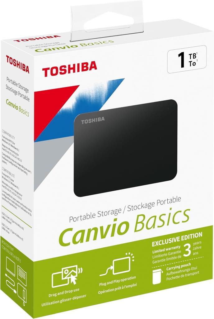 Toshiba Canvio Basics HDTB510EK3AA USB 3.2 2.5" 1 TB Harici Harddisk