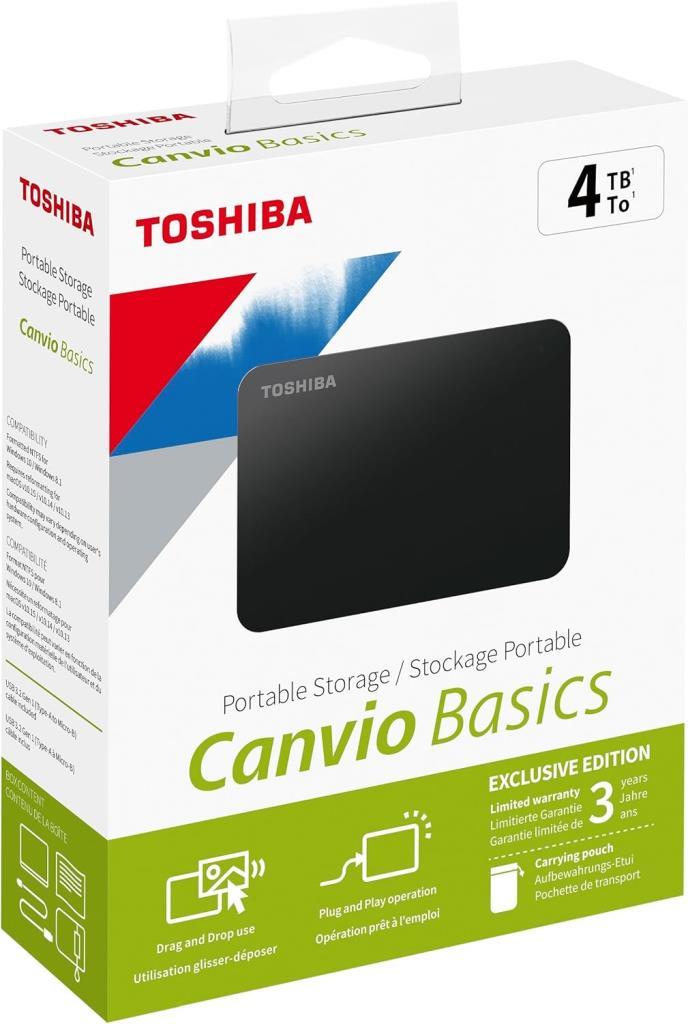 Toshiba Canvio Basics HDTB540EK3CA USB 3.2 2.5" 4 TB Harici Harddisk