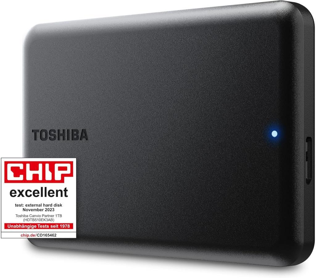 Toshiba Canvio Partner HDTB510EK3AB USB 3.2 2.5" 1 TB Harici Harddisk Teşhir
