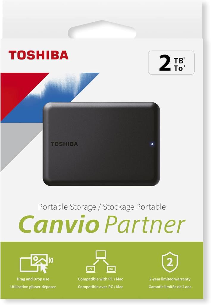 Toshiba Canvio Partner HDTB520EK3AB USB 3.2 2.5" 2 TB Harici Harddisk Teşhir