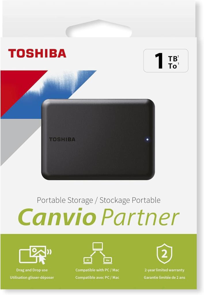 Toshiba Canvio Partner HDTB510EK3AB USB 3.2 2.5" 1 TB Harici Harddisk