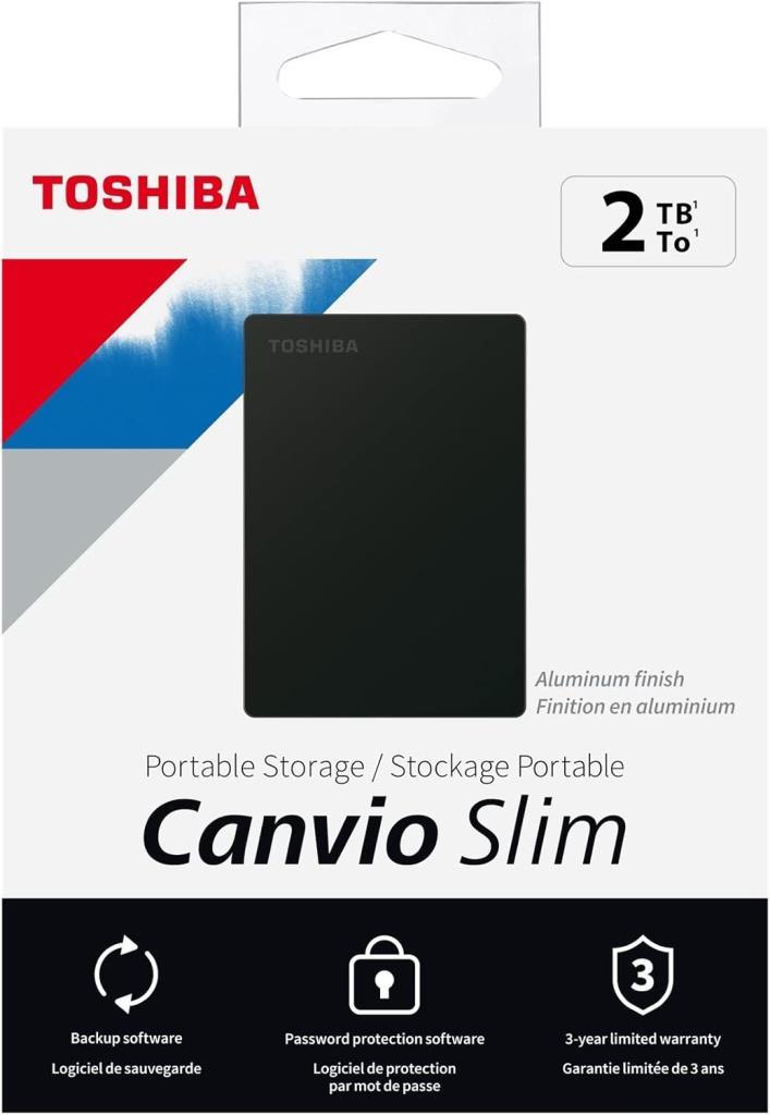 Toshiba Canvio Slim HDTD320EK3EA USB 3.2 2.5" 2 TB Harici Harddisk