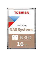 Toshiba N300 HDWG51GUZSVA SATA 3.0 7200 RPM 3.5"" 16 TB Harddisk-OUTLET
