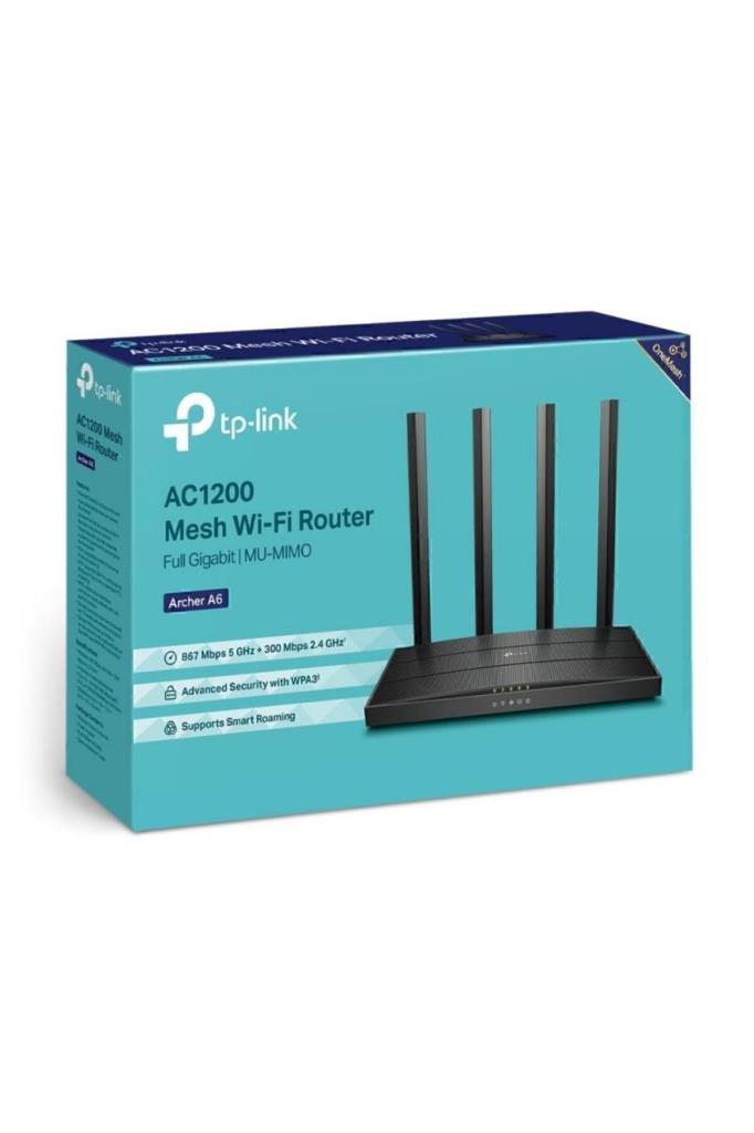 TP-Link Archer A6 4 Port 1200 Mbps Router Display