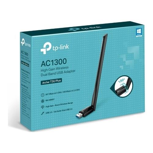 محول USB لاسلكي Tp-Link Archer T3U Plus Ac بسرعة 1300 ميجابت في الثانية