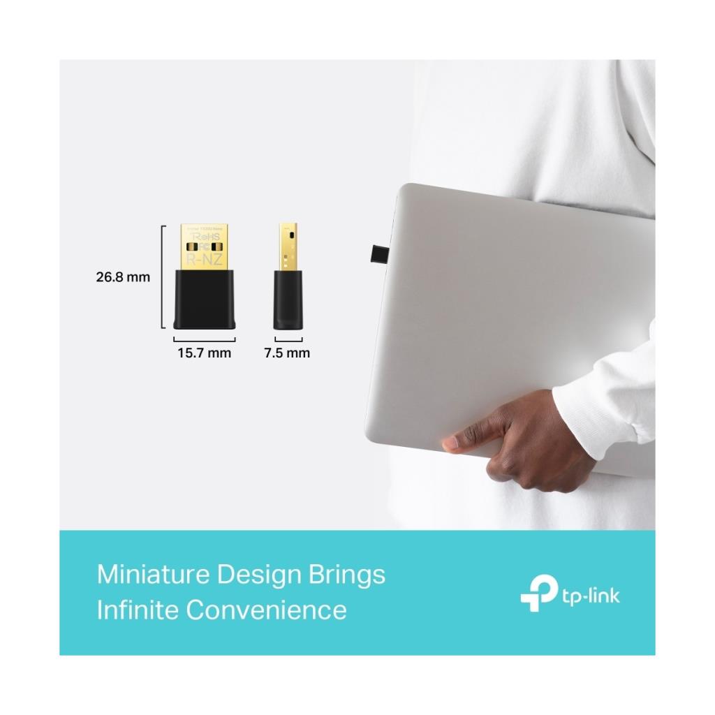 TP-LINK Archer TX20U Nano | Wi-Fi 6 Nano USB | AX1800 Mbps | Çift Bant | MU-MIMO | USB 3.0 | WPA3 | Windows 10/11