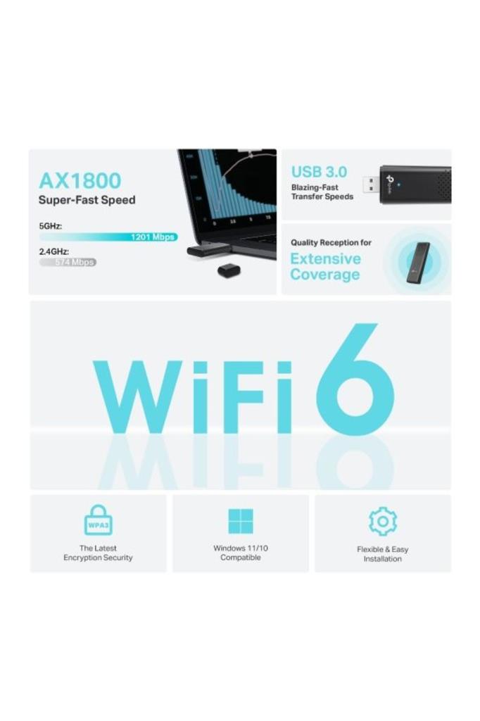 TP-Link Archer TX20U 1800 Mbps Wireless Network Adapter Display