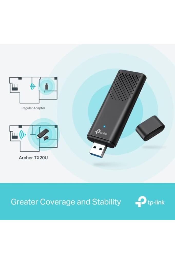 TP-Link Archer TX20U 1800 Mbps Wireless Network Adapter Display