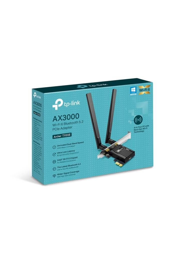 TP-Link Archer TX55E 3000 Mbps Kablosuz Ağ Adaptörü Teşhir