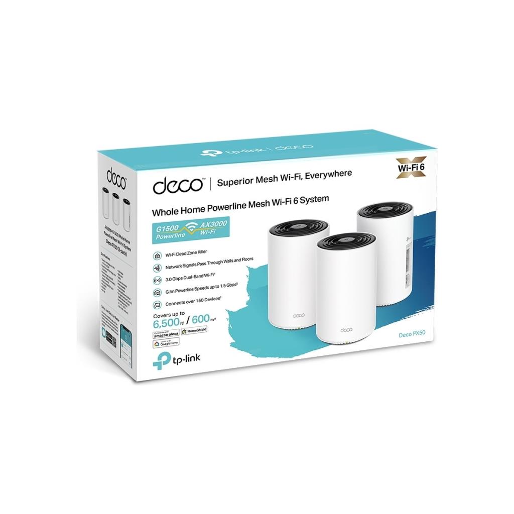 TP-Link Deco PX50 3000 Mbps 3'lü Router Outlet