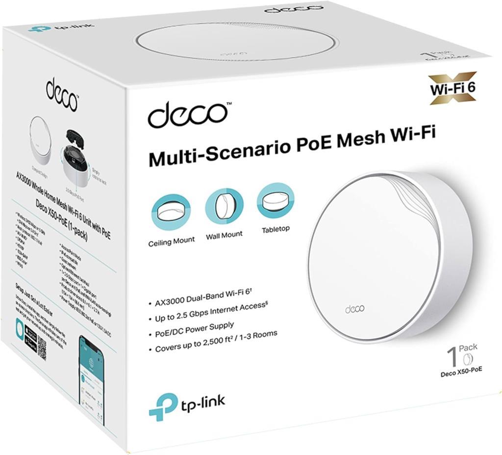 TP-Link Deco X50-POE 3000 Mbps 1-Pack Router