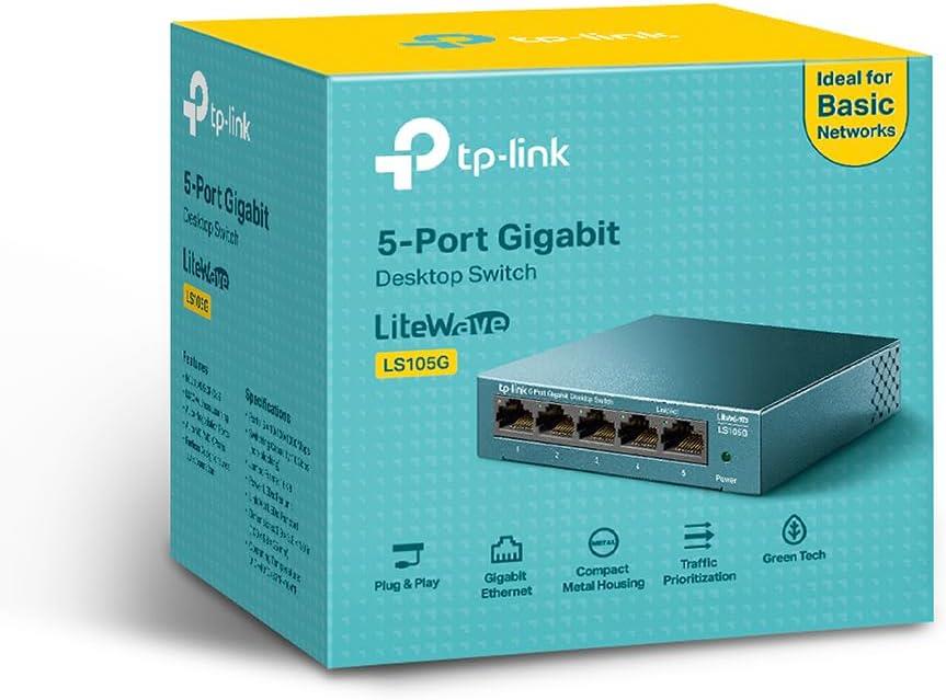 TP-Link LS105G 5 Port 10/100/1000 Mbps Gigabit Switch Outlet