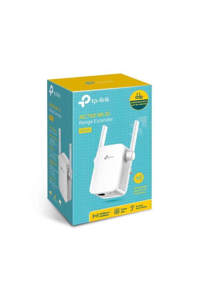 TP-Link RE205 750 Mbps Wifi Güçlendirici Outlet