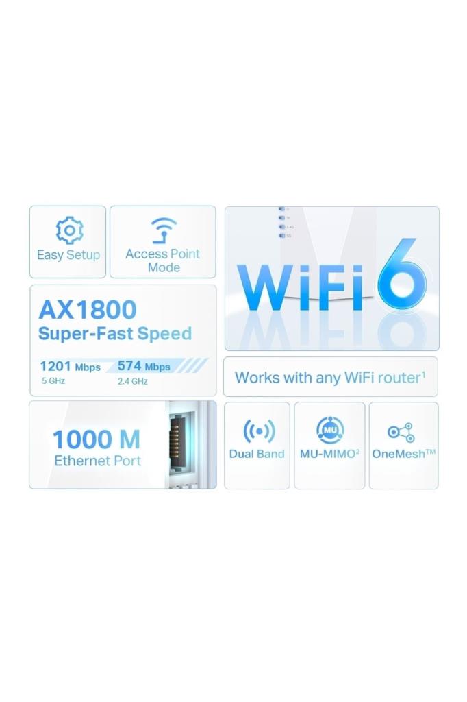 TP-Link RE600X 1800 Mbps Wifi Güçlendirici