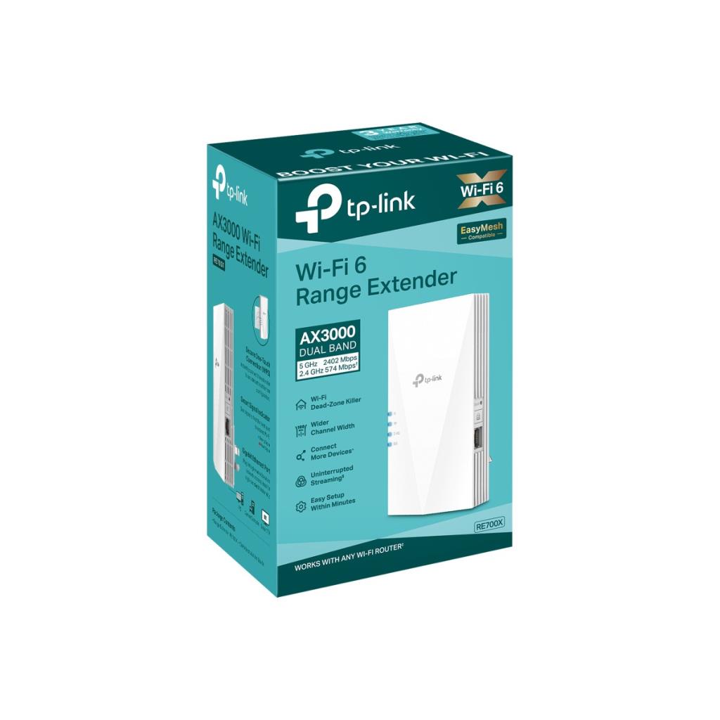 TP-Link RE700X, موسع نطاق Wi-Fi 6 AX3000 Mbps OneMesh