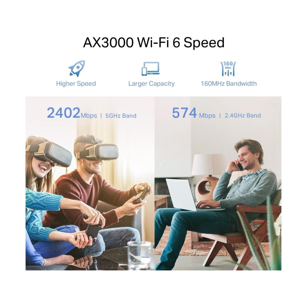 TP-Link RE700X, موسع نطاق Wi-Fi 6 AX3000 Mbps OneMesh