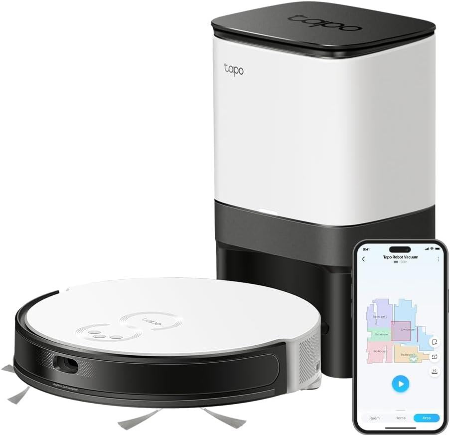 مكنسة كهربائية روبوتية ذكية من TP-Link Tapo RV20 Mop مزودة بمنفذ