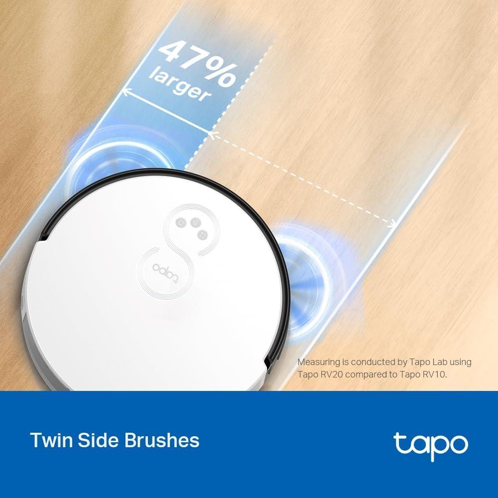 مكنسة كهربائية روبوتية ذكية من TP-Link Tapo RV20 Mop مزودة بمنفذ