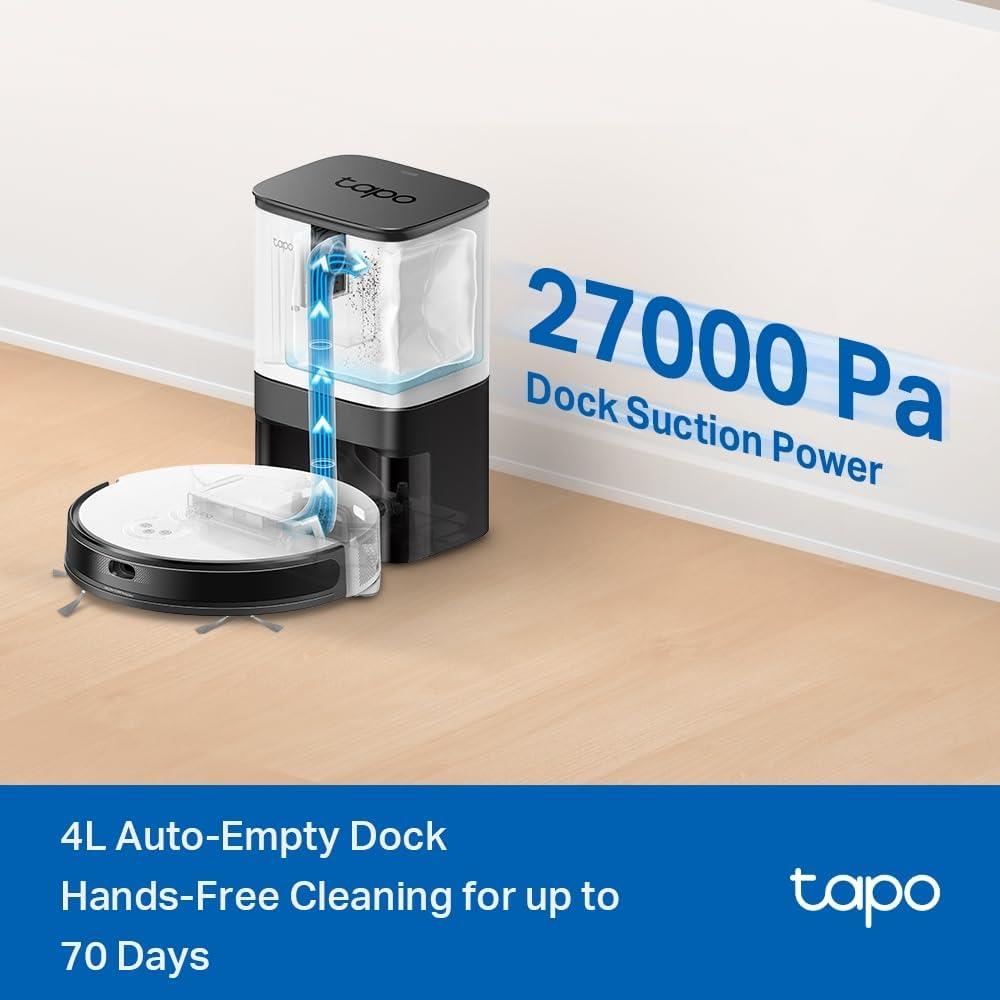 مكنسة كهربائية روبوتية ذكية من TP-Link Tapo RV20 Mop مزودة بمنفذ