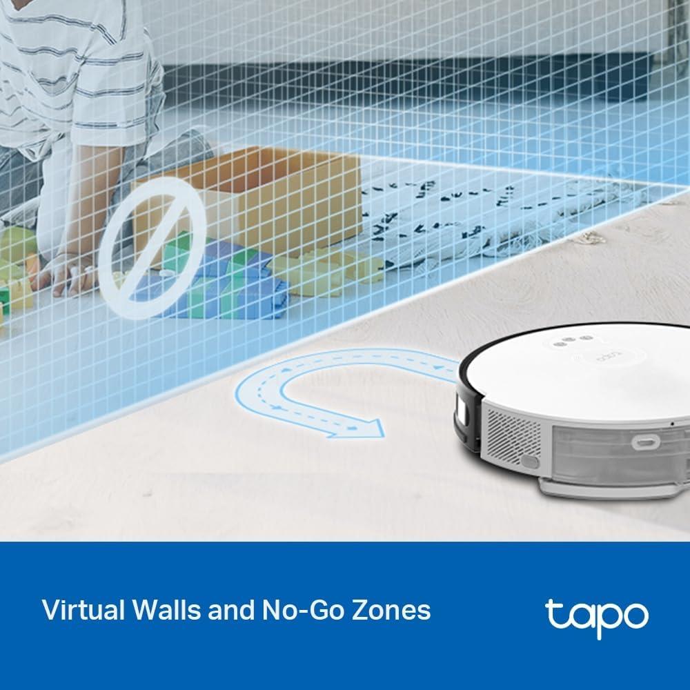 مكنسة كهربائية روبوتية ذكية من TP-Link Tapo RV20 Mop مزودة بمنفذ