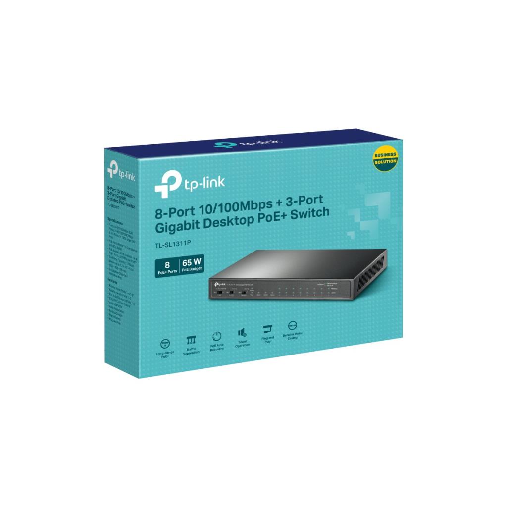 TP-Link TL-SL1311P 8 Port 10/100/1000 Mbps Gigabit PoE Switch