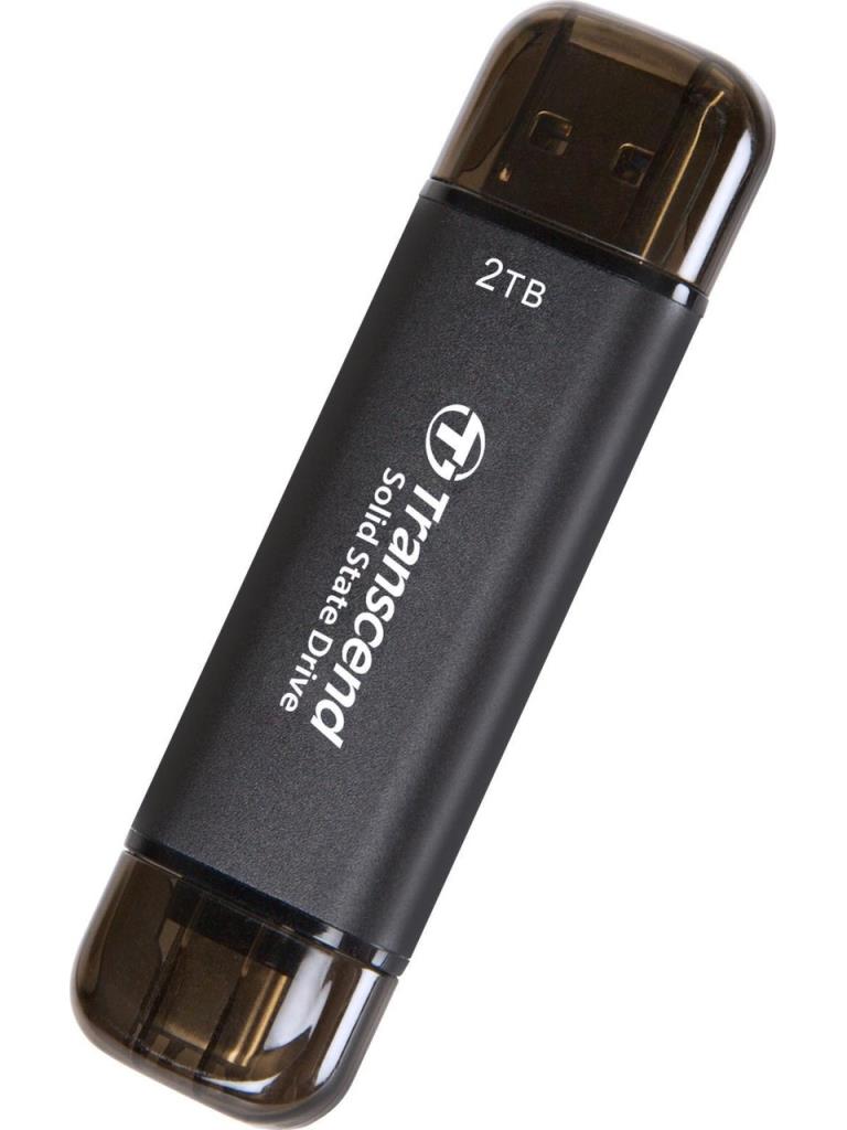 Transcend 2TB USB/Type-C 10Gbps Taşınabilir Harici SSD TS2TESD310C - Siyah SIFIR