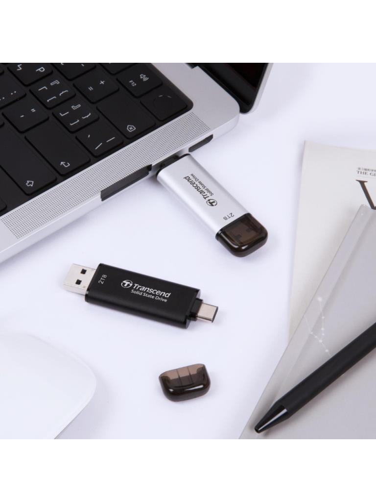Transcend 2TB USB/Type-C 10Gbps Taşınabilir Harici SSD TS2TESD310C - Siyah SIFIR