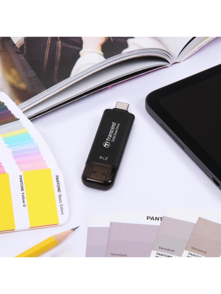 Transcend 2TB USB/Type-C 10Gbps Taşınabilir Harici SSD TS2TESD310C - Siyah SIFIR