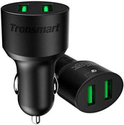 Tronsmart CC2TF Çift USB Çıkışlı QC 3.0 Hızlı Araç Şarj Cihazı - TEŞHİR
